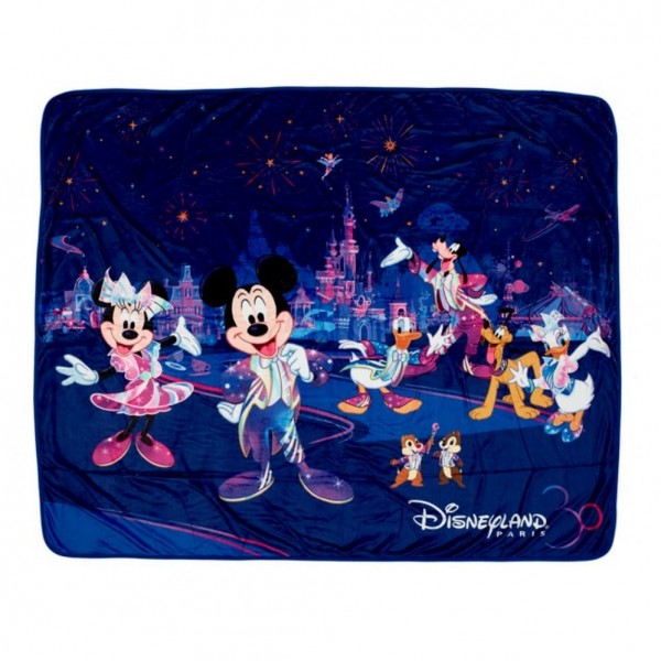 Disneyland Paris 30th Anniversary Mickey and Friends Throw, Fleece Blanket
